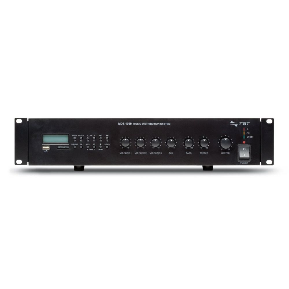 FBT MDS-1240 - wzmacniacz mocy linii 100V z odtwarzaczem MP3